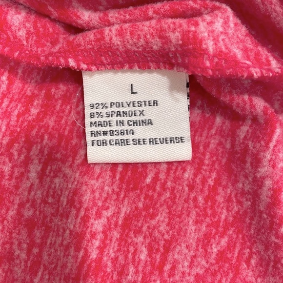 NWOT Pink Thermal Lightweight fleece hoodie with Kangaroo Pocket Size by Fuda - Picture 4 of 6